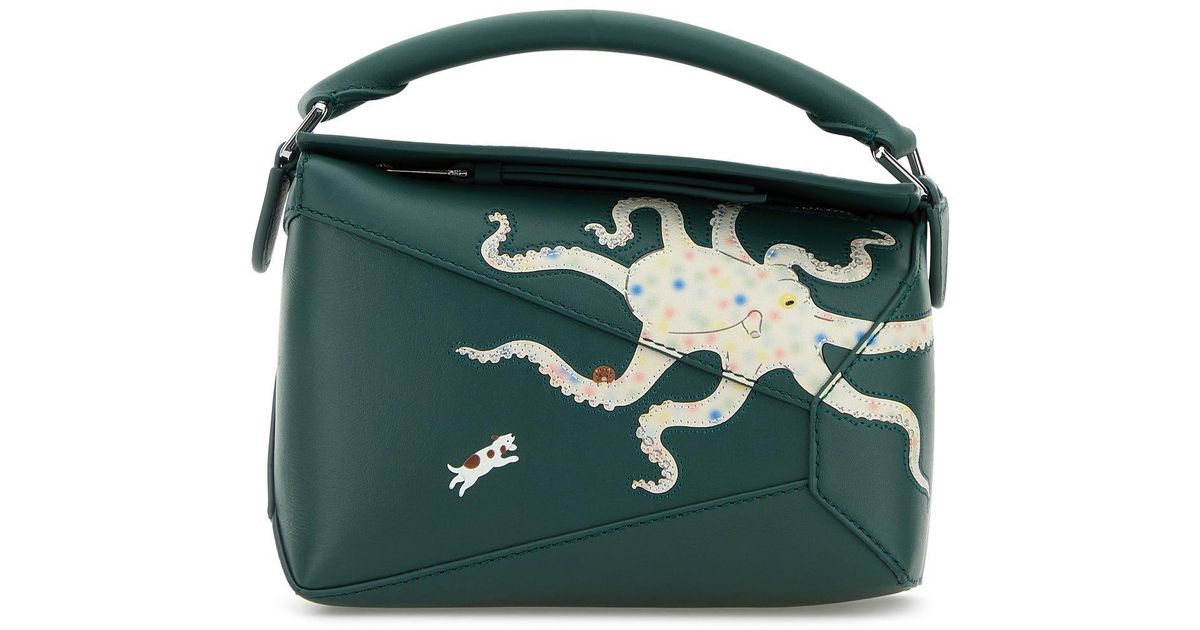 【LOEWE】PUZZLE EDGE MINI OCTOPUS◆A510P88X42 Loewe Puzzle Edge Mini Octopus in Green | Lyst