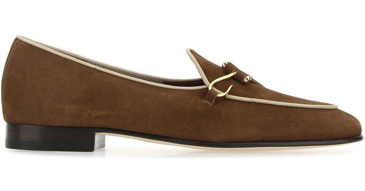 Edhen Milano Brown Suede Comporta Loafers for Men | Lyst UK