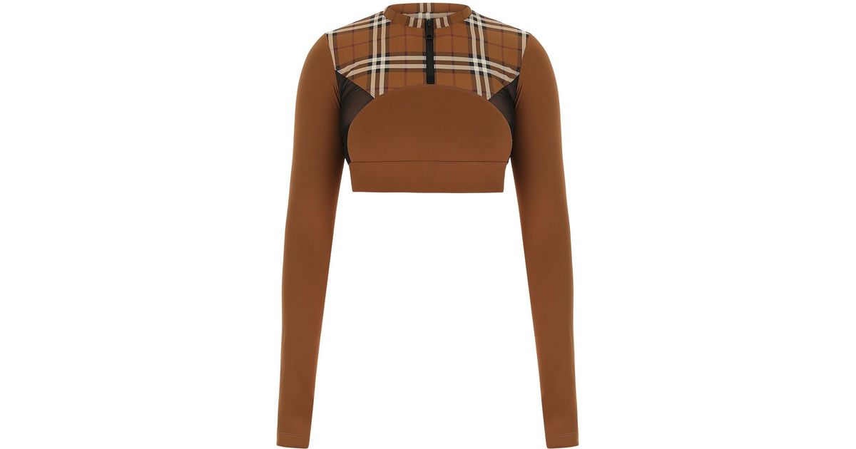Burberry Synthetic Two-tone Stretch Nylon Top - Lyst Burberry Synthetic Two-tone Stretch Nylon Top - Lyst