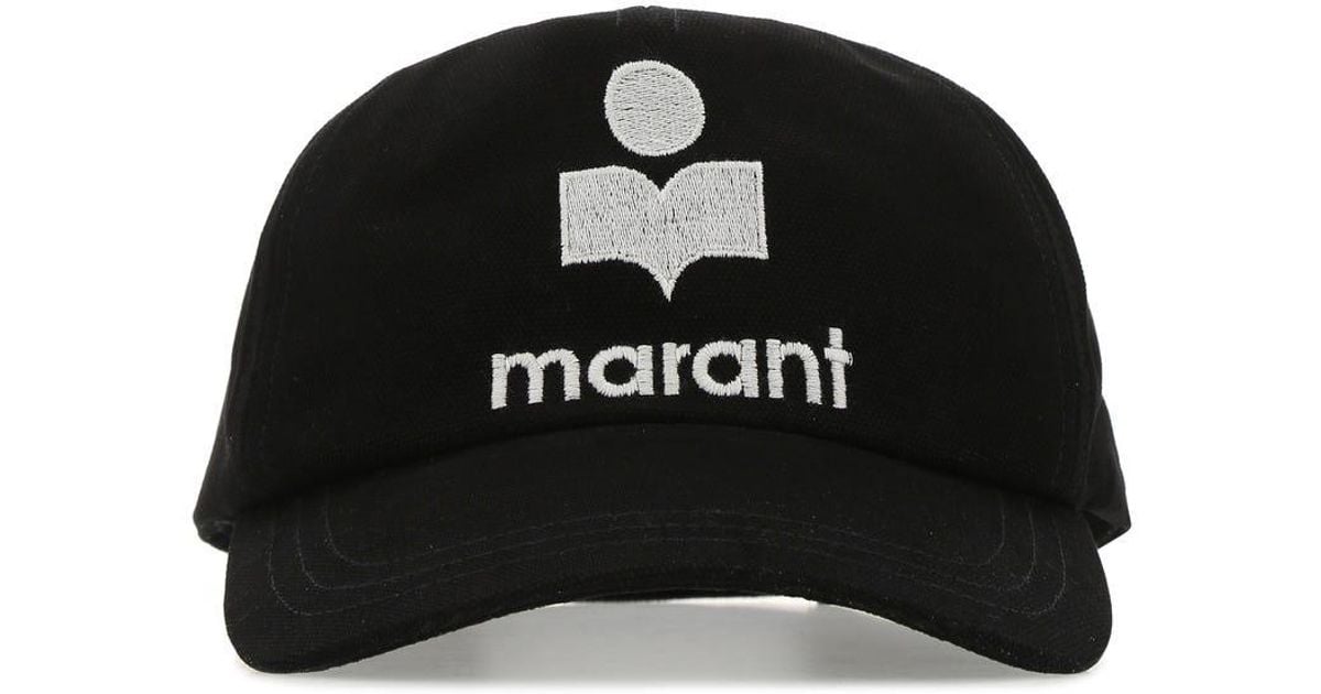 Isabel Marant Cotton Baseball Cap in Black for Men - Lyst