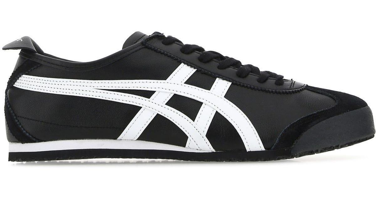 Onitsuka Tiger Leather Tiger Mexico 66 Sneakers in Black | Lyst
