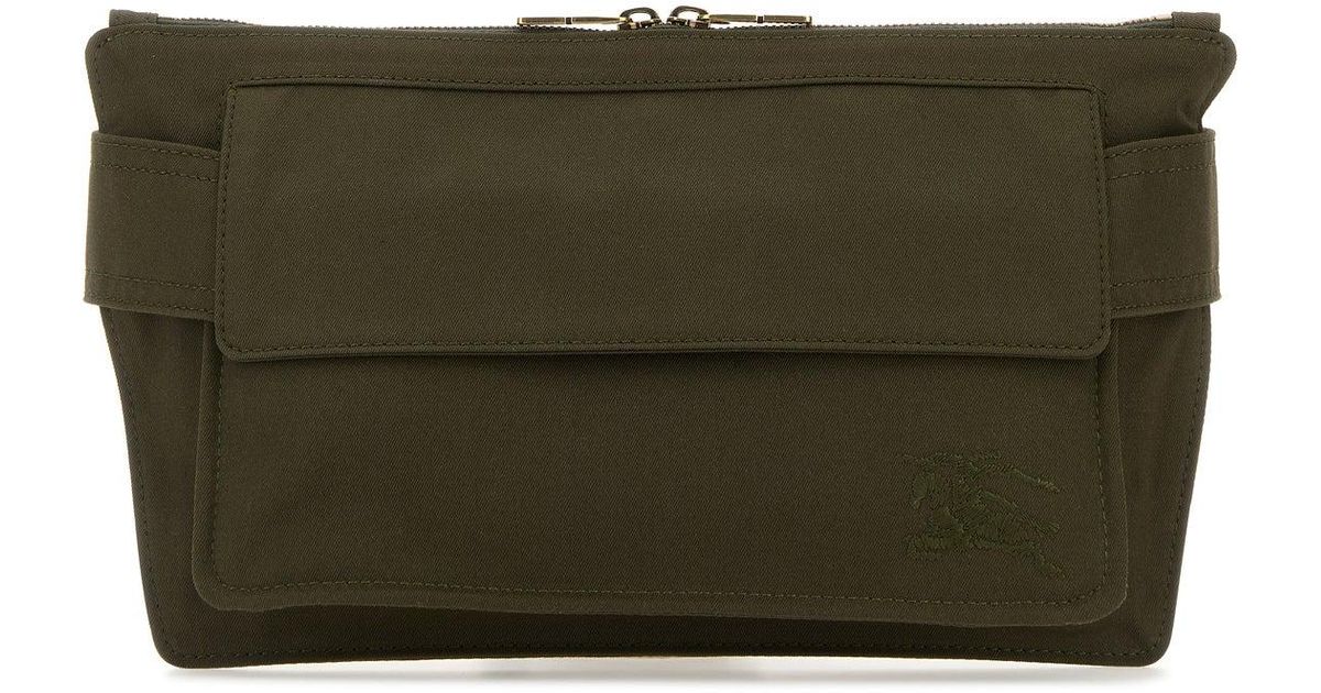 Burberry Army Green Canvas Trench Belt Bag in Gray for Men