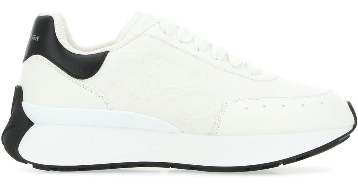 Alexander McQueen Leather Sprint Runner Sneakers Alexa in White Lyst