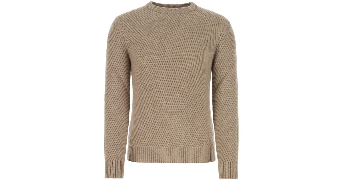 Brioni Cappuccino Cashmere Sweater in Natural for Men | Lyst