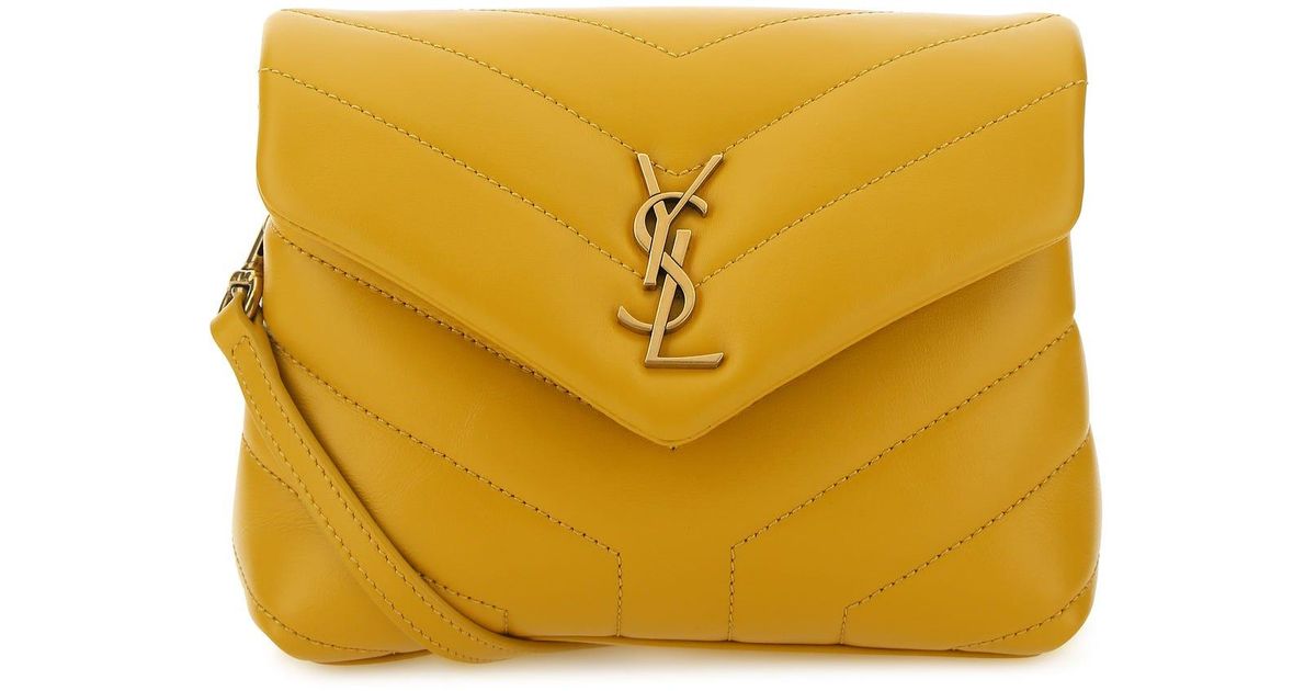 Leather crossbody bag Yves Saint Laurent Yellow in Leather - 25798709