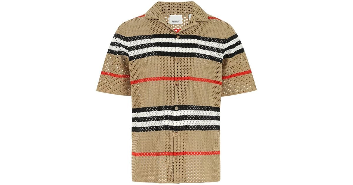 Burberry Embroidered Mesh Shirt for Men Lyst UK