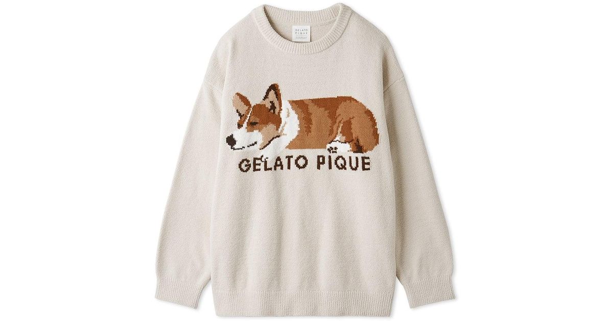 【gelato pique】エアモコ SLEEPING DOG gelato-pique-BEIGE-Sleeping-
