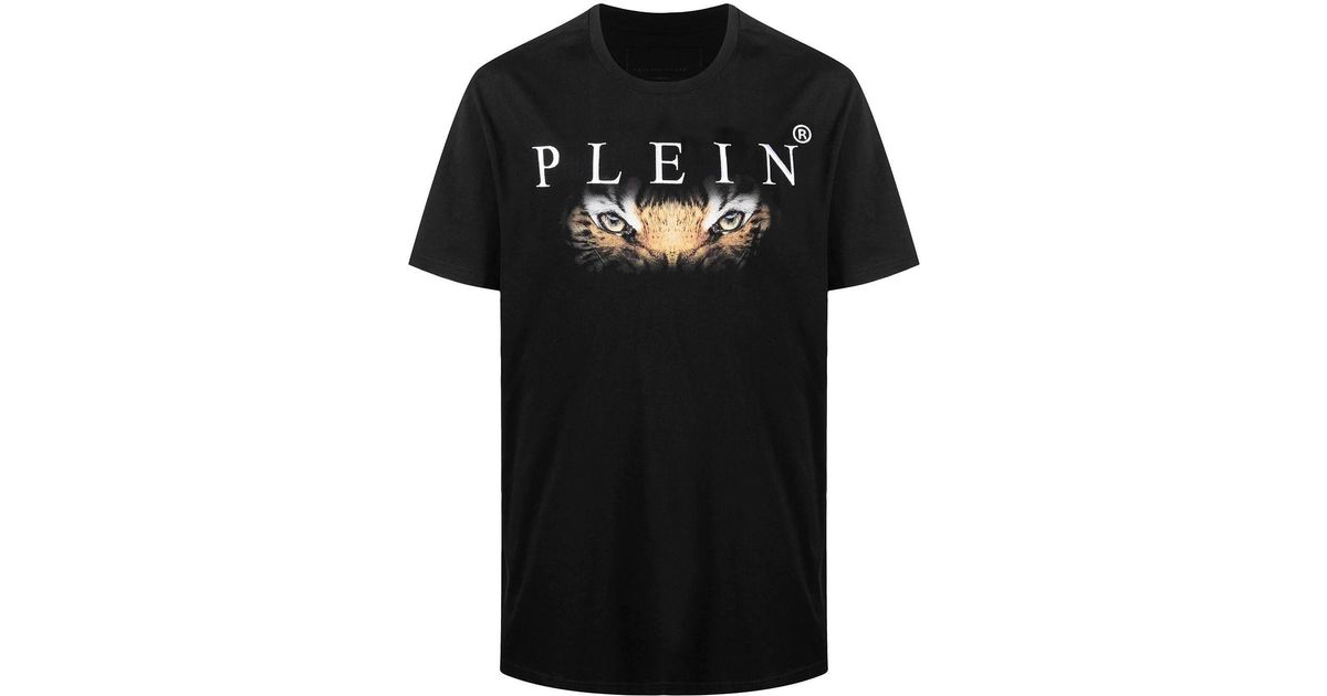 Black Tiger Round Neck T-shirt | Lyst 
