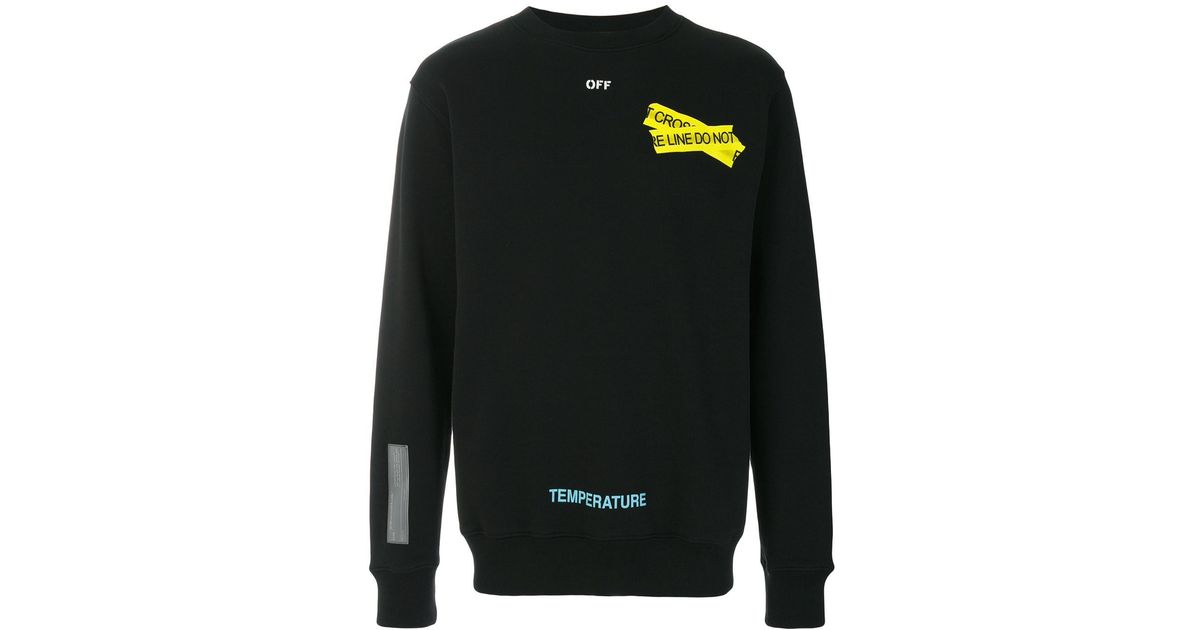 off white firetape sweatshirt
