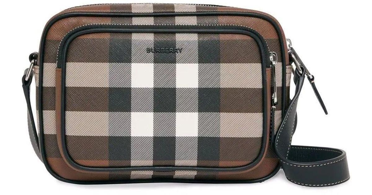 Burberry Multicolored Check Print Messenger Bag for Men Lyst