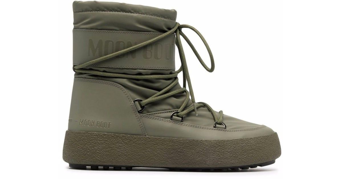 Moon Boot Mtrack Tube Boots Black in Green for Men | Lyst