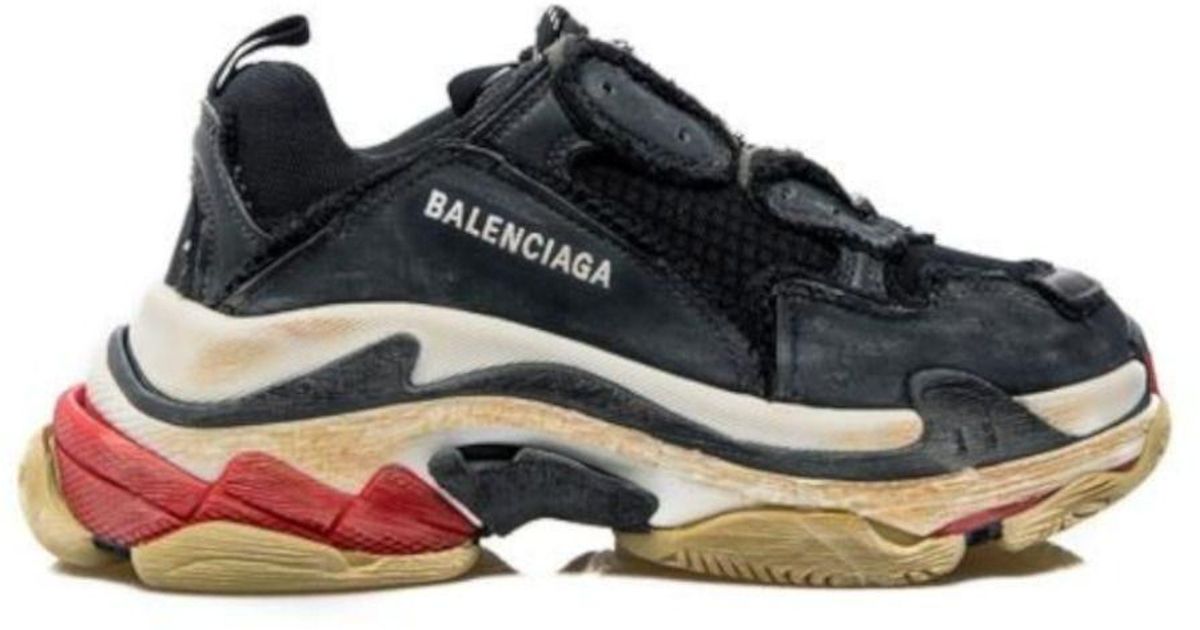 Paradoks krans Sommetider Balenciaga Multicolored Triple S Sneakers In Eco-leather And Mesh | Lyst