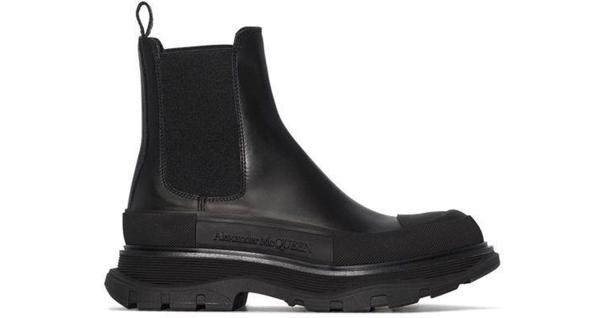 Alexander McQueen Tread Slick Chelsea Boots in Black - Lyst