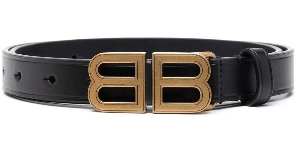 Balenciaga Hourglass Buckle Black Belt - Lyst