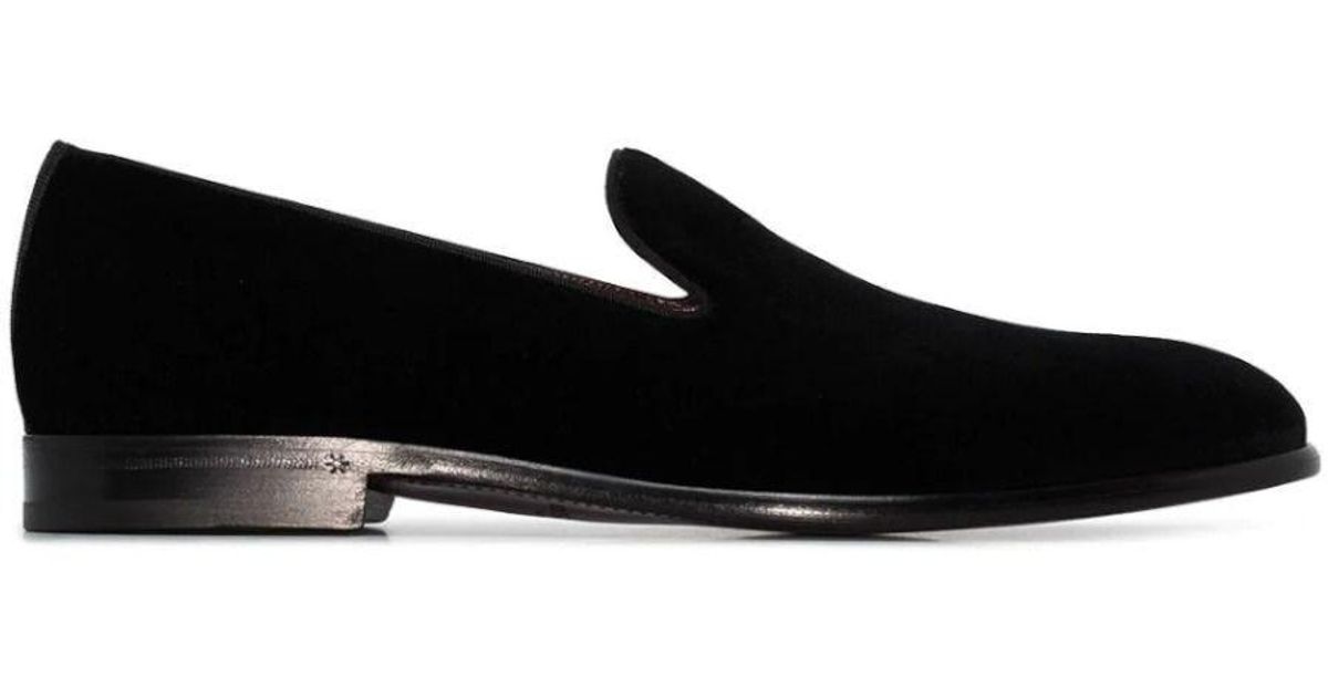 Dolce & Gabbana Black Velvet Loafers for Men | Lyst UK