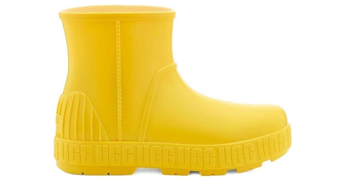 UGG Drizlita Yellow Rubber Ankle Boots Lyst UK
