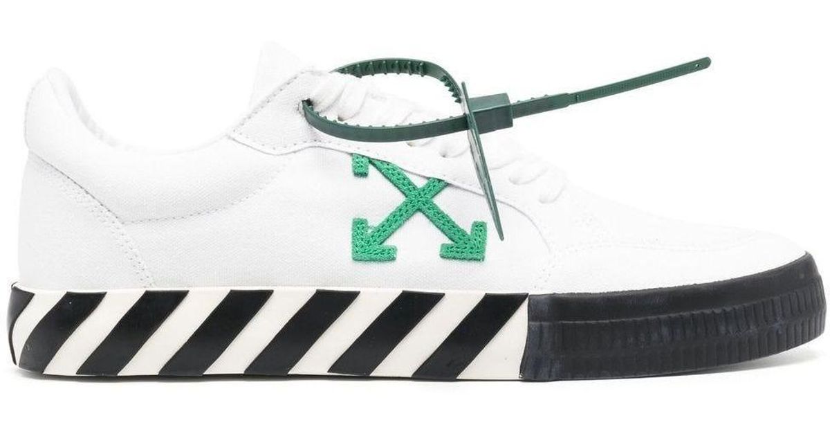 Off-White c/o Virgil Abloh Green Low Vulcanized Canvas Sneakers in ...