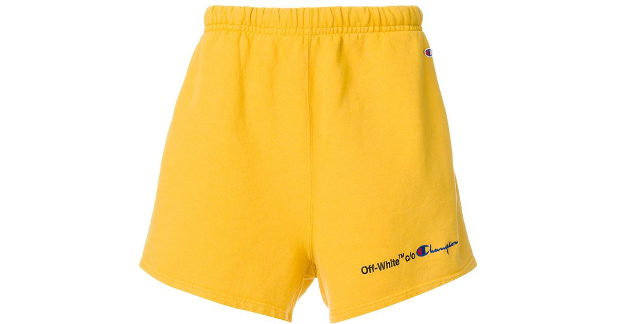 off white track shorts
