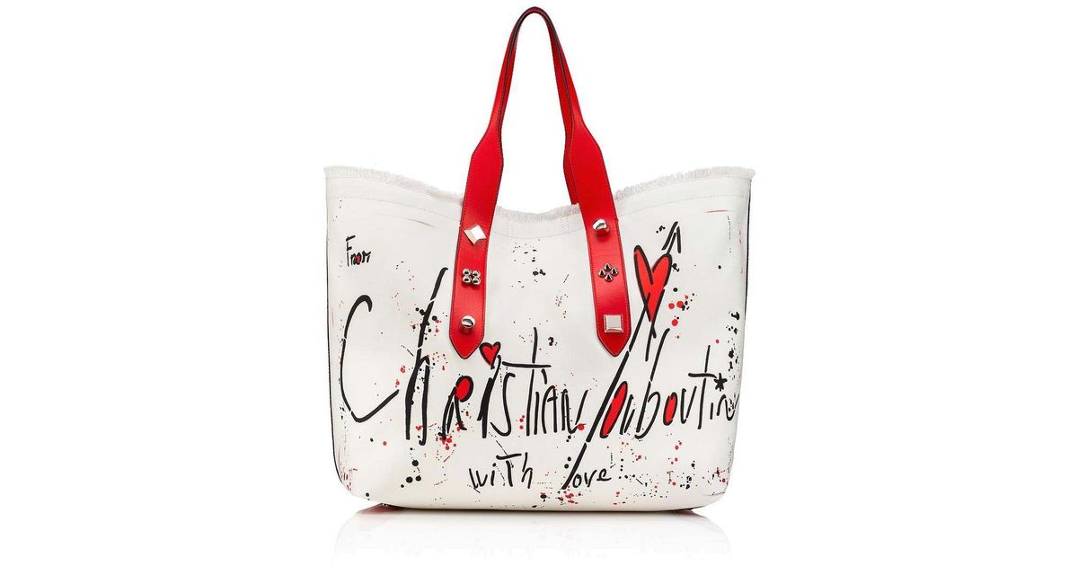 Christian Louboutin Canvas Frangibus Bag in White | Lyst