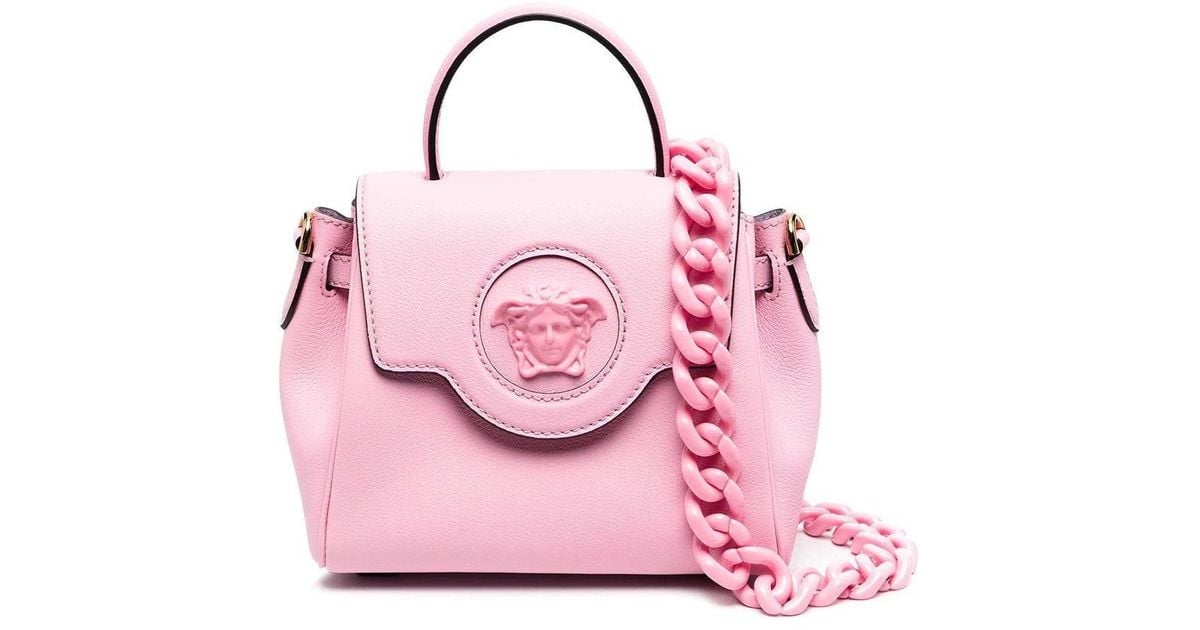 Versace Pink La Medusa Small Shoulder Bag | Lyst UK
