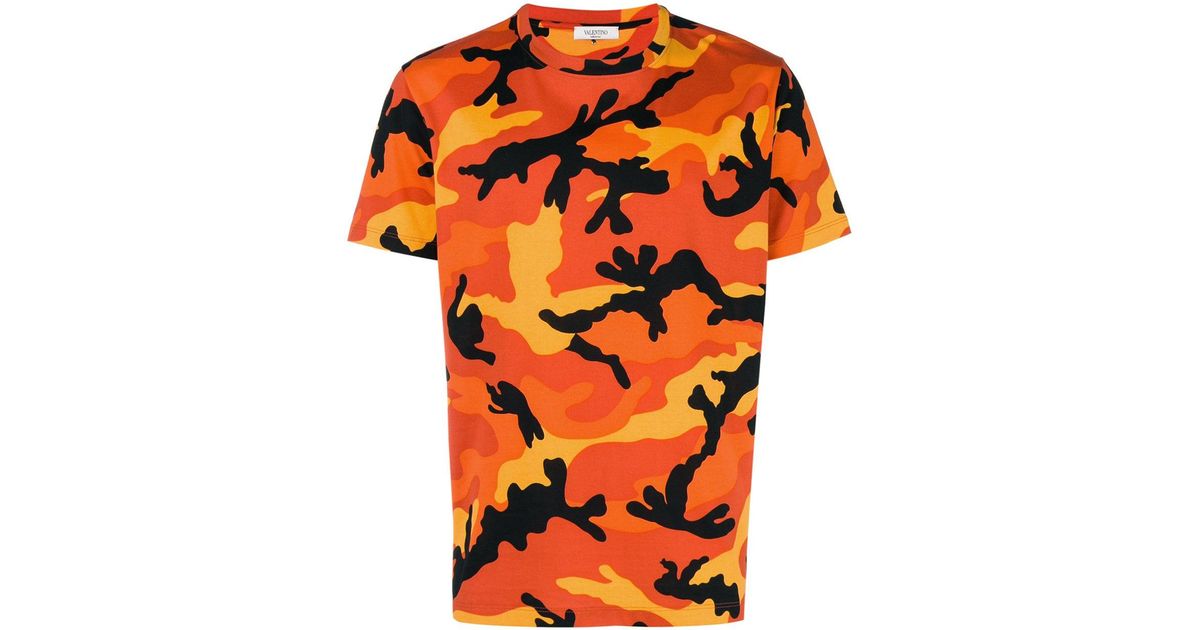 Valentino Cotton Camouflage T-shirt in 