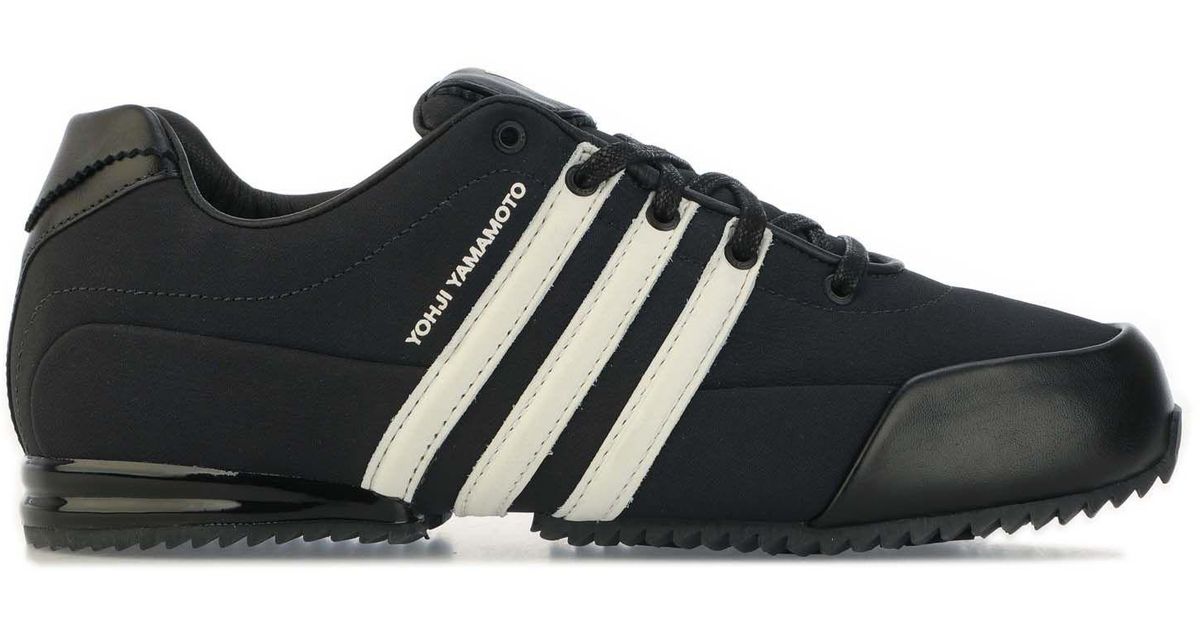 Y3 sprint deals leath trainers black