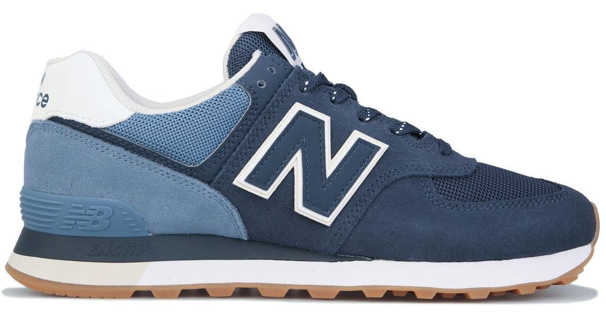 New Balance Suede 574 Trainers in Blue for Men - Lyst