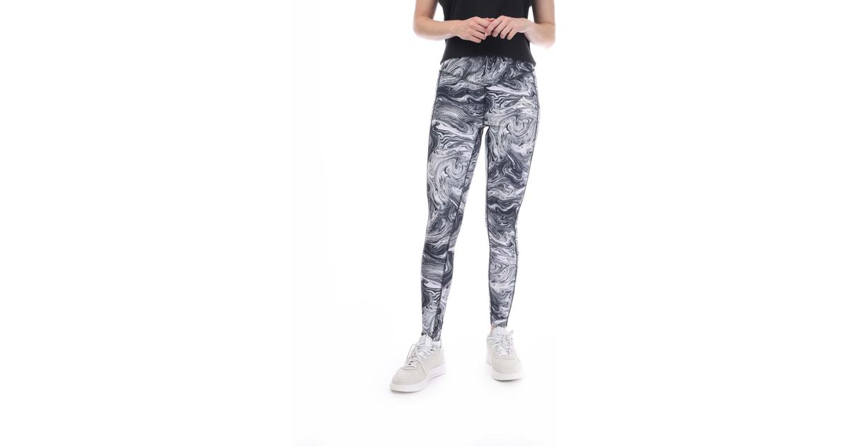adidas Hyperglam High-Rise Marble-Print Leggings in Blue Lyst UK