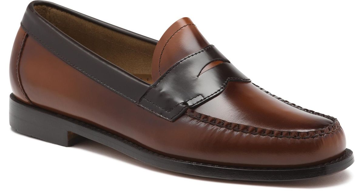 G.H.BASS Logan Flat Strap Two Tone Weejuns in Brown for Men - Lyst