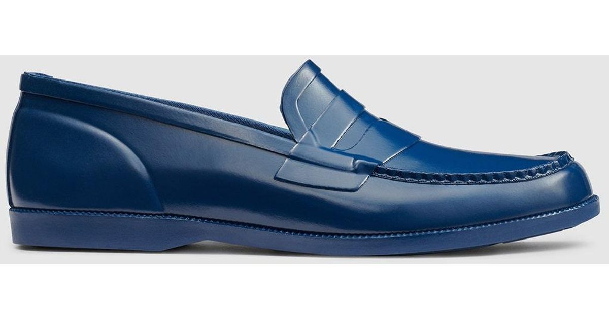 G.H. Bass & Co. Whitney Rubber Rain Weejuns Loafer Shoes in Blue Lyst