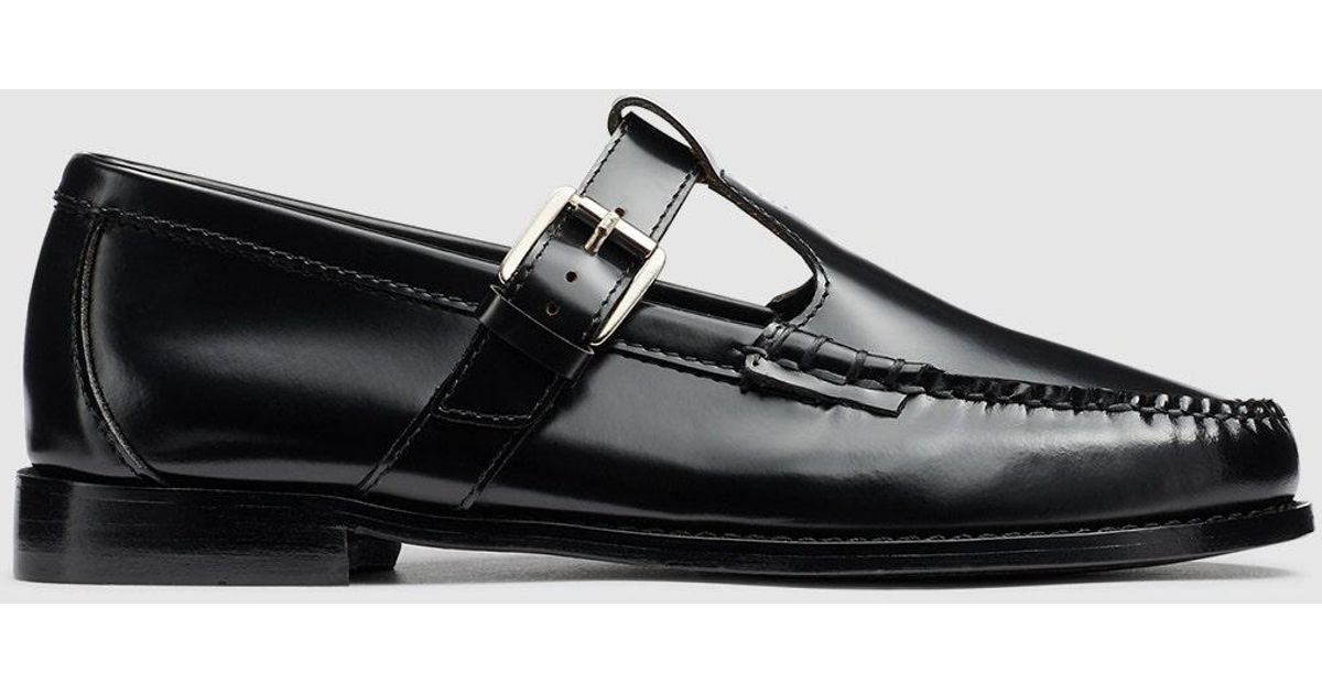 G.H. Bass & Co. Mary Jane Weejuns Loafer Shoes in Black | Lyst
