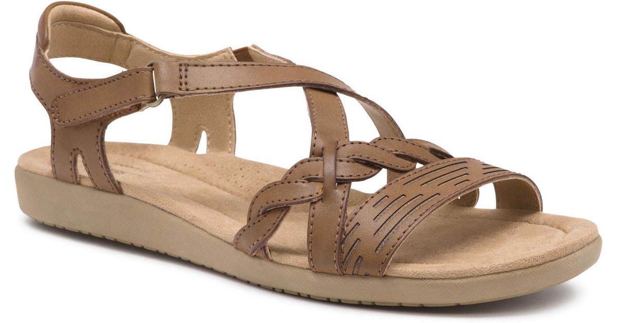 G.H. Bass & Co. Leather Selena Comfort Sandal in Cognac (Brown) | Lyst