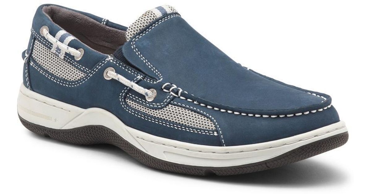 G.H. Bass & Co. Leather G.h. Bass Baron Spring Boater in Blue for Men ...