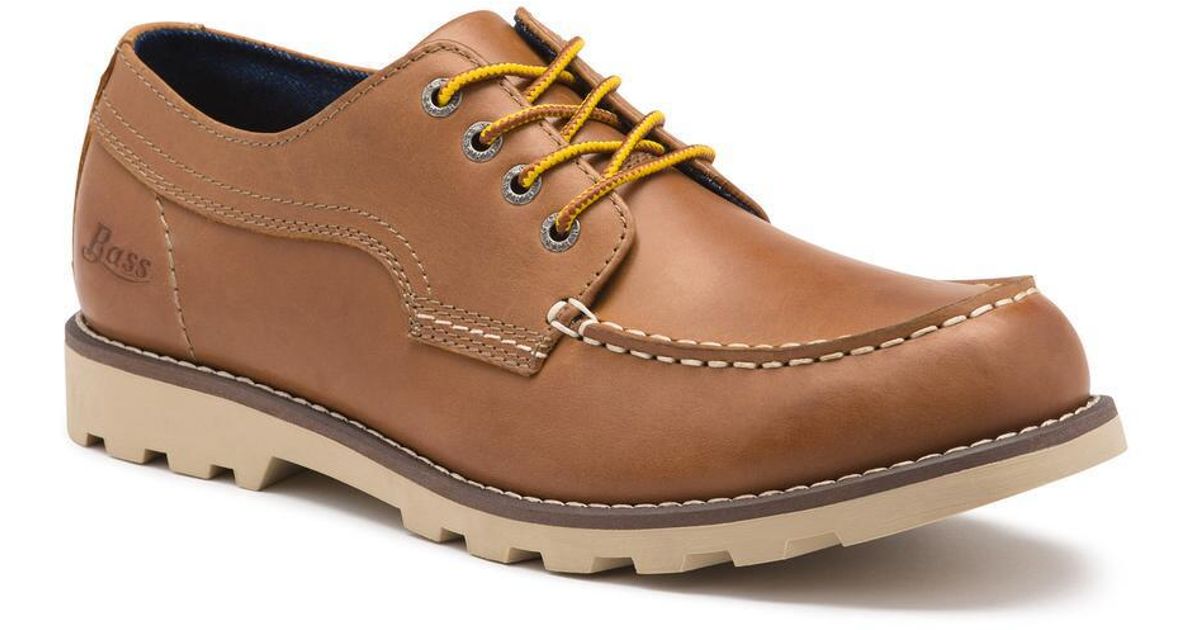 G.H. Bass & Co. Leather Chris Moc Toe Work Shoe in Tan (Brown) for Men