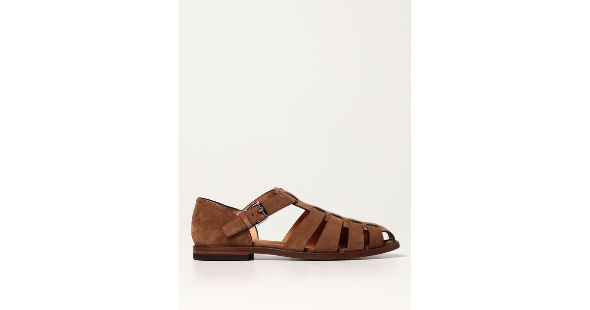 Church's Fisherman Suede Sandals in Brown for Men | Lyst