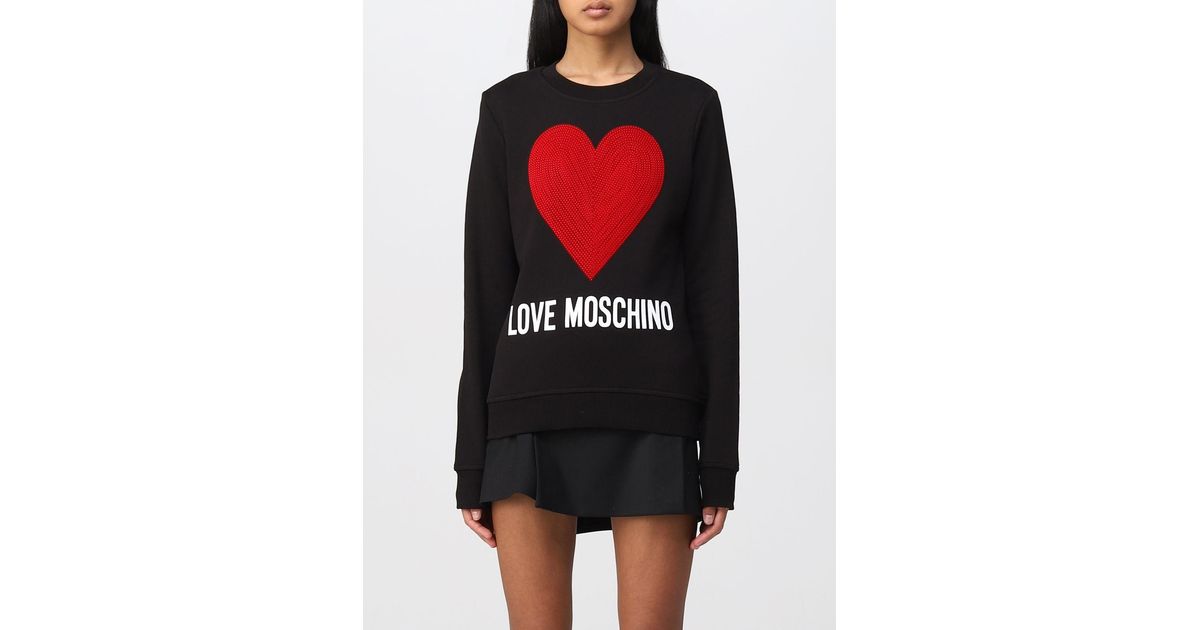 Sweatshirt Love Moschino en coloris Noir Femme Vêtements Articles de sport et dentraînement Sweats 