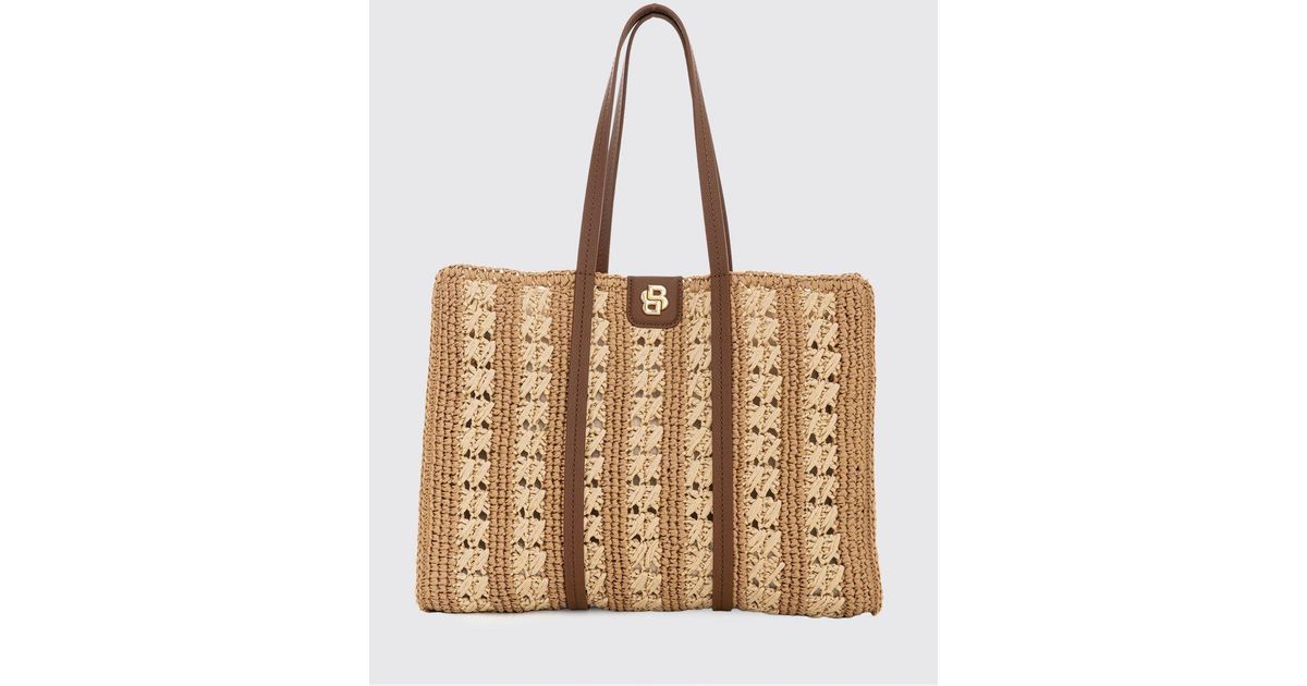 BOSS Crochet Raffia Bag in Natural | Lyst