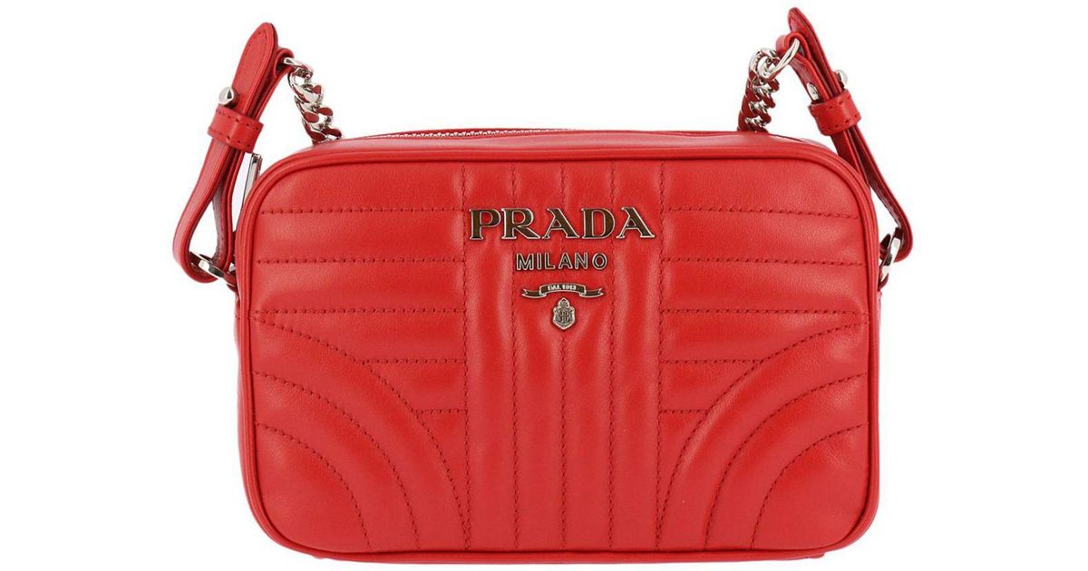 prada mini bag red