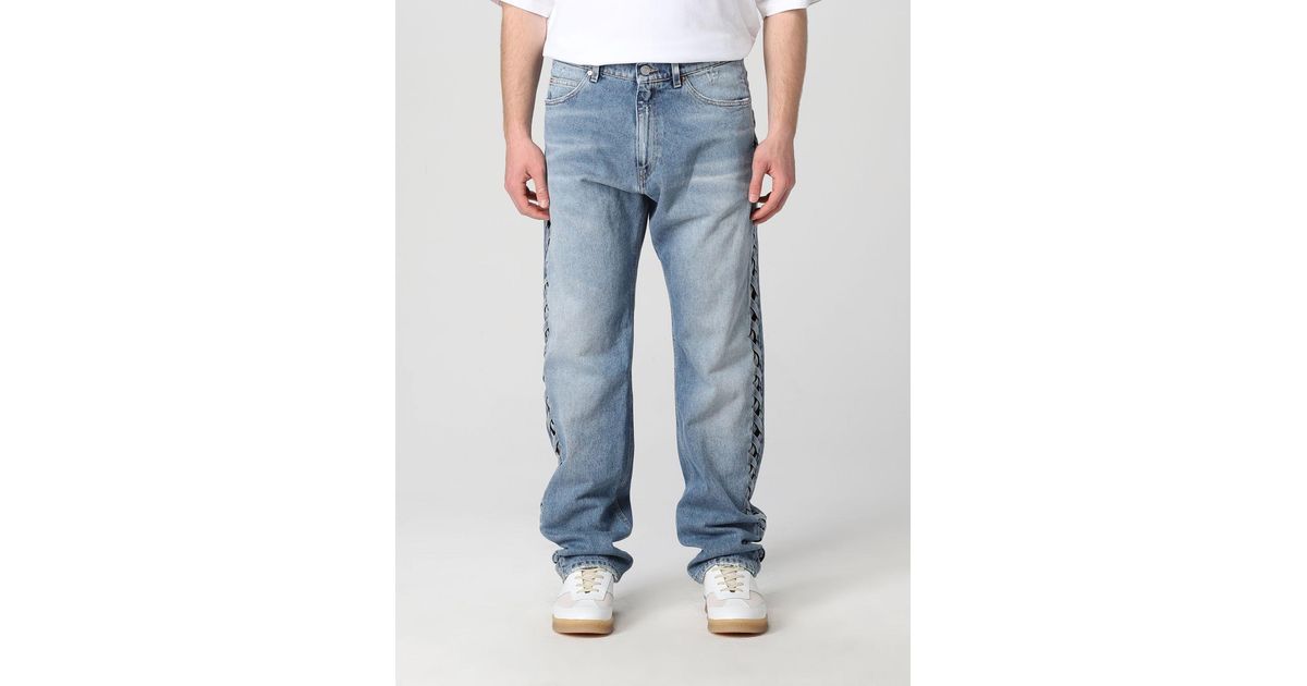 Martine Rose Jeans With Criss Cross in Blue for Men Lyst