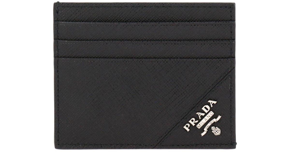 prada mens leather wallet