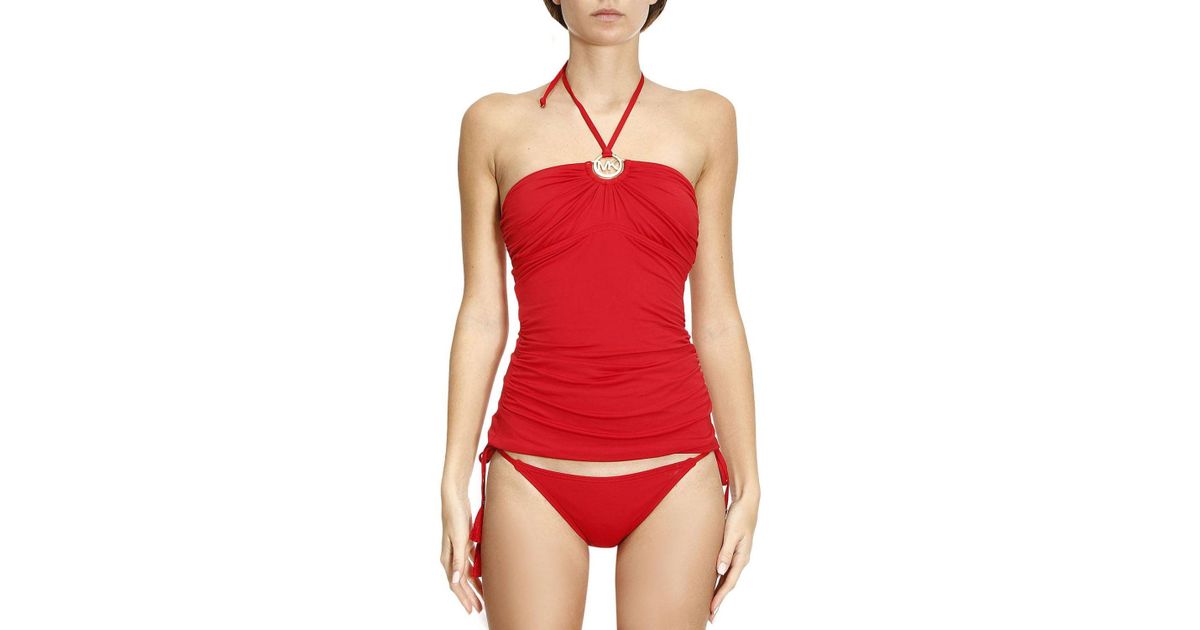 MICHAEL Michael Kors Swimsuit Women in Red - Lyst