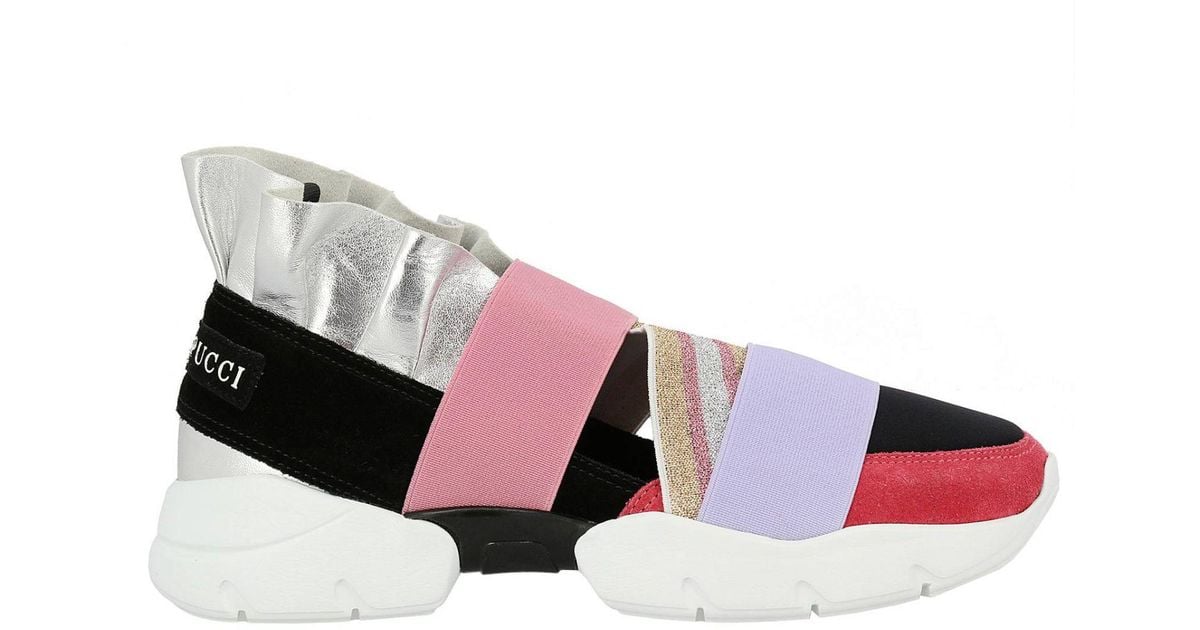 Emilio Pucci Leather Sneakers Shoes 