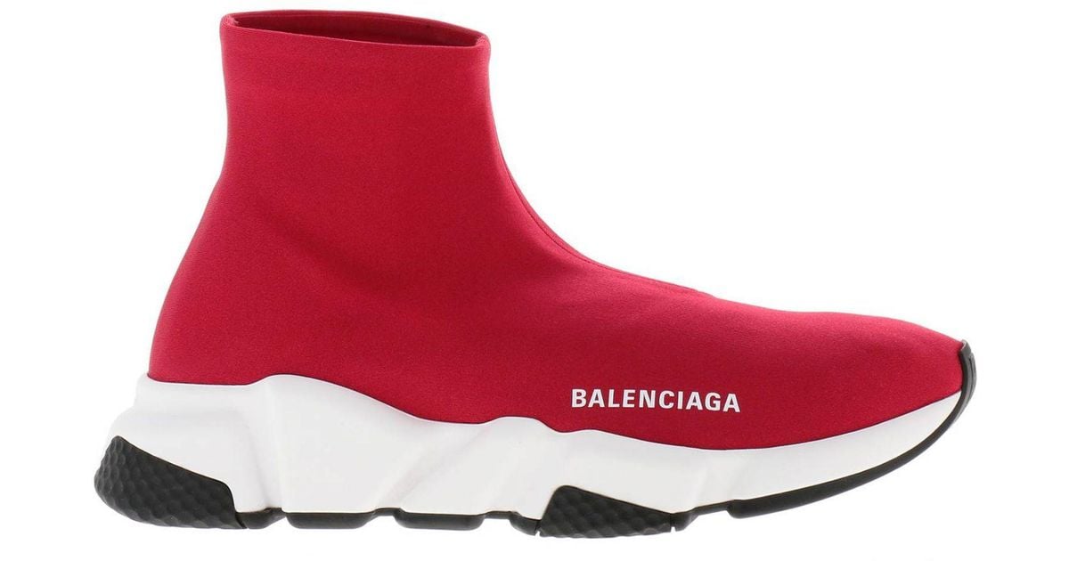 balenciaga sock shoes womens red