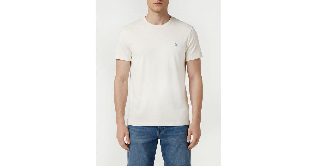 Polo Ralph Lauren Pony Logo Cotton T-Shirt in White for Men | Lyst