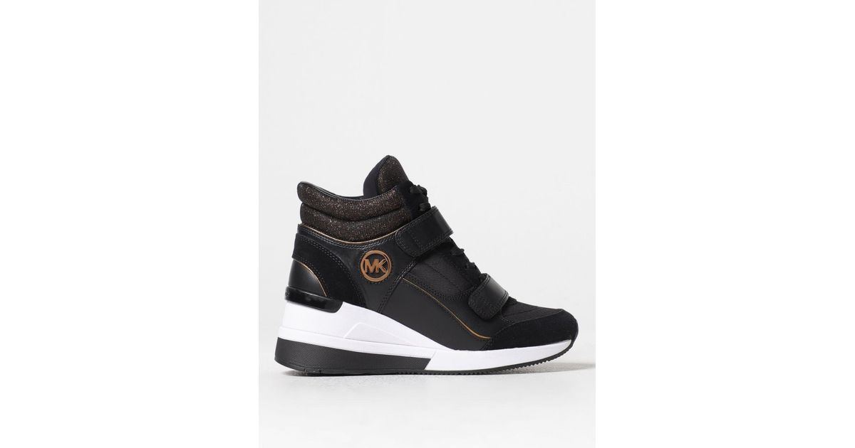 Michael Kors Michael Gentry Sneakers In Leather And Nylon in Black