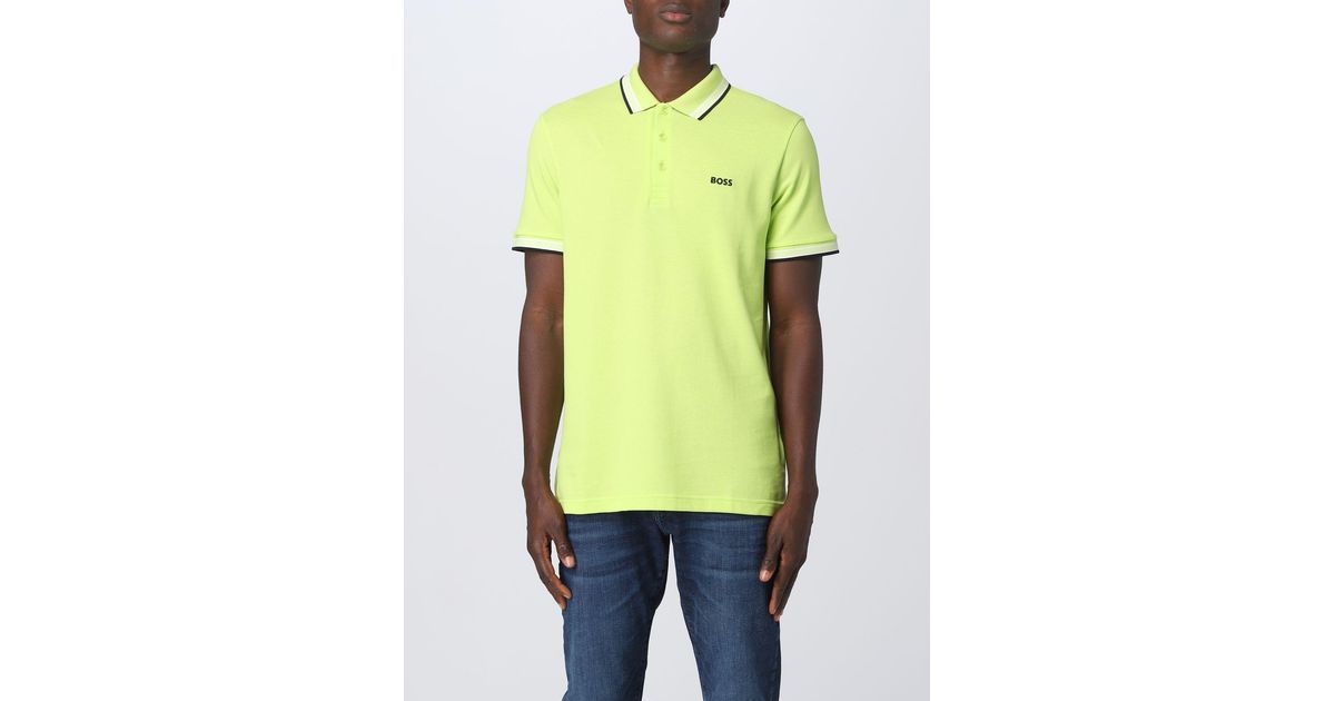 BOSS by HUGO BOSS Polo Shirt in Green for Men | Lyst UK