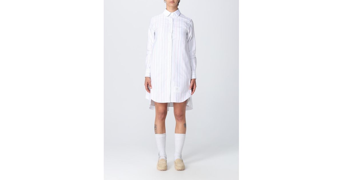 Thom Merillin Robe Thom Browne Dress in White | Lyst