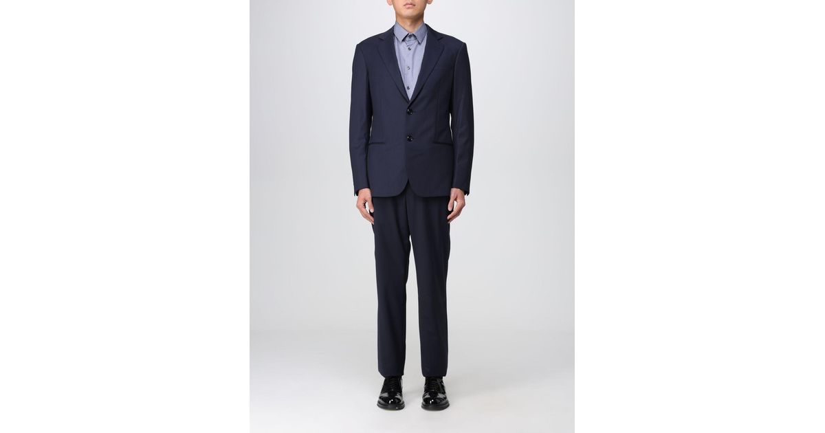 Giorgio Armani Suit in Blue for Men Lyst Canada