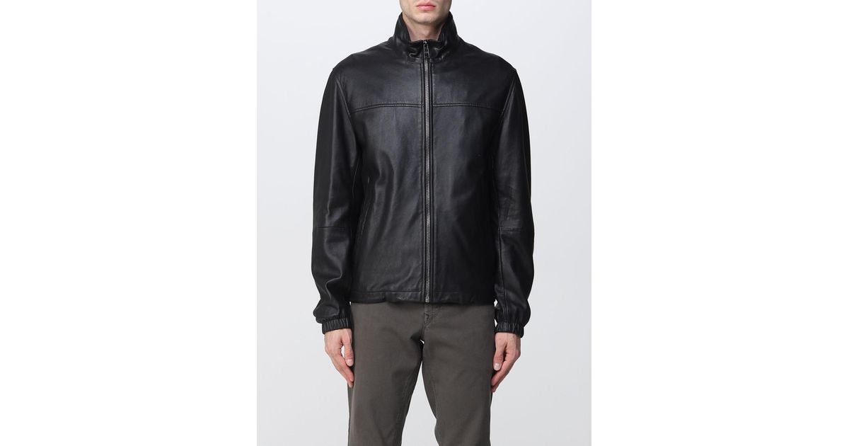 Hugo boss nilas leather jacket deals