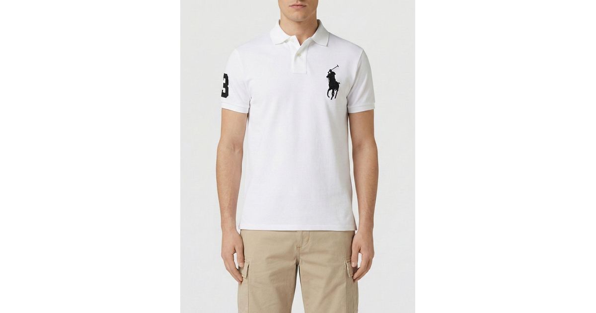Polo Ralph Lauren Cotton Polo Shirt With Pony Logo in White for Men | Lyst